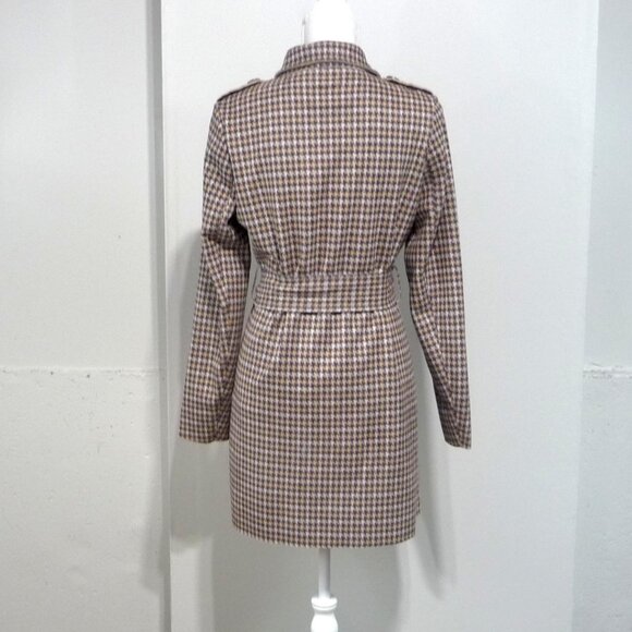 ANTHRO SOLITAIRE FAUX SUEDE TRENCH COAT SMALL - Picture 7 of 11